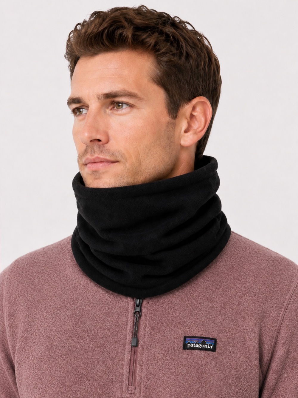 NEW Decathlon Wedze Adult Ski Gaiter Neck Mask Warmer Unisex Black Soft Fleece